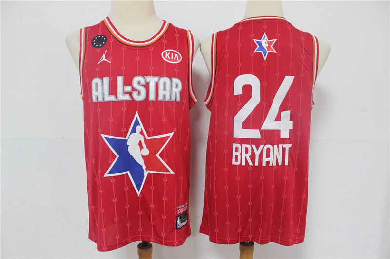 Men Los Angeles Lakers #24 Bryant Red 2020 All Star NBA Jerseys